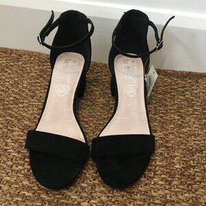 Block Heel Sandal with Ankle Strap